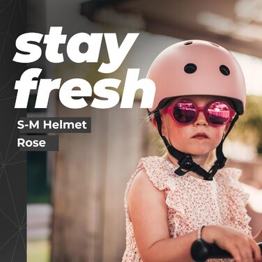 Дитячий шолом Scoot and Ride з регульованими ремінцями, матовий, розміри S/M, LED-світло, м'яка флісова підкладка