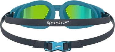 Окуляри для плавання Speedo Hydropuls для дітей, зручна посадка, регульована конструкція, захист від запотівання, герметичні One Size Navy/Blue Bay/Gold Yellow