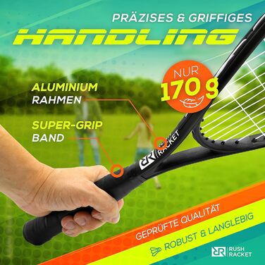 Набір ракеток Rush RS3 Speed Badminton Set 5 шт. (2 ракетки, 5 воланів, софтбол, 8 шт. розмітка поля, сумка для перенесення) Crossminton Set - Turbo Badminton Set - Speedbadminton Set 2.