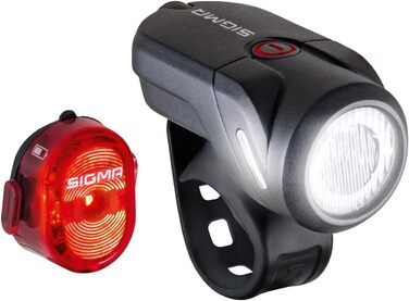 Світлодіодний набір велосипедних фар SIGMA Aura 35 і NUGGET II, переднє та заднє світло, водостійкі, на акумуляторі, StVZO