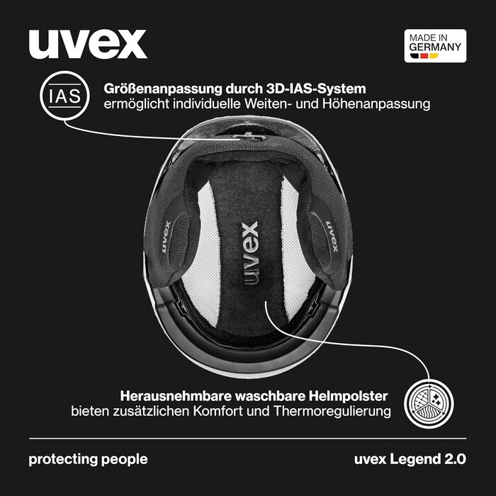 Шолом uvex Legend 2.0 - Унісекс - Регул. розміру - Вентиляція 59-62 см