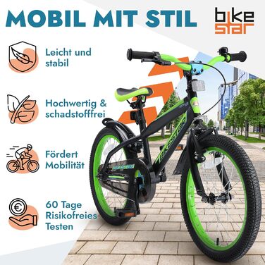 Велосипед BIKESTAR 18 для дітей від 5 років Міські джунглі