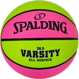 Баскетбольний м'яч на відкритому повітрі Spalding Varsity Рожевий/Зелений Середній розмір 6, 28.5'