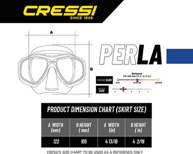 Набір трубок CRESSI PerlaMexico, чорний/синій, унісекс, один розмір