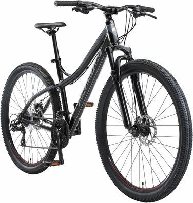 Алюмінієвий гірський велосипед BIKESTAR Hardtail Shimano 21 швидкісна трансмісія, дискові гальма 26, 27.5, 29 дюймові шини 16, 17, 18 дюймова рама Alu MTB СПРОБУЙТЕ 29 ДЮЙМІВ БЕЗ РИЗИКУ Дискові гальма Чорний і Сірий