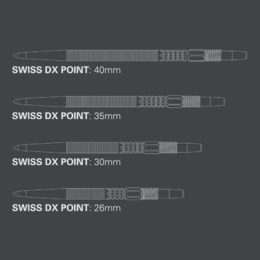 Наконечники Swiss Point DX - 35 мм Срібло/Чорний/Золотий