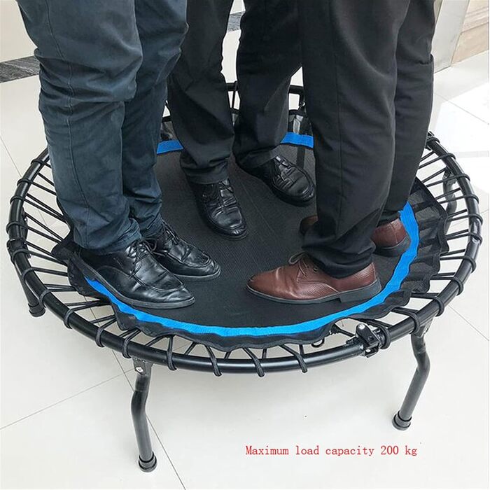 Тренувальний батут LYLY для дорослих Fitness Rebounder Батут з ручкою для внутрішнього саду Тренування Кардіотренування Складаний дизайн ЧорнийЧервоний