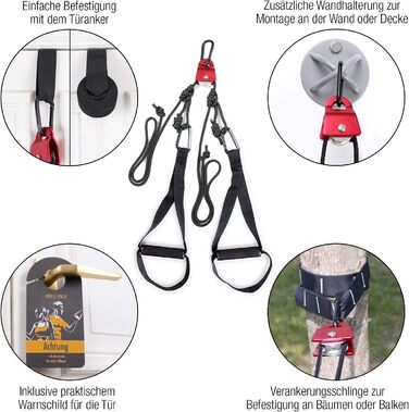 High Pulse Sling Trainer Set (7 шт.) - Повний комплект тренажера для строп зі шківом