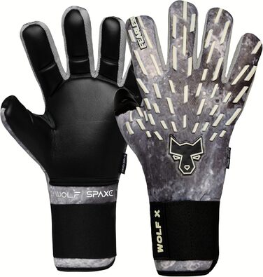 Воротарські рукавички FEARLESS GOALKEEPERS Wolf X – дихаючі, з антиковзким покриттям, негативний крій, відчуття другої шкіри, для дорослих і дітей