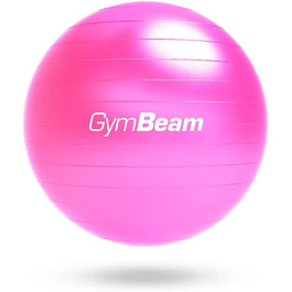 М'яч для вправ GymBeam 85 см Pink - насос, покращена стійкість