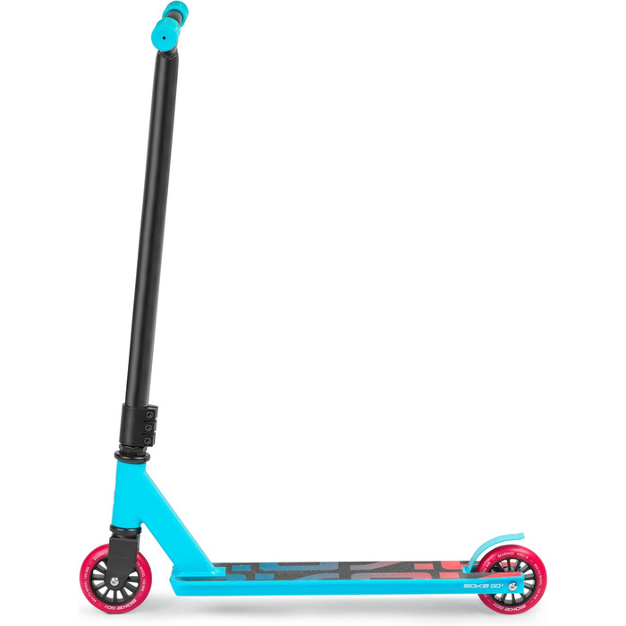 Трюковий самокат ПОЇХАЛИ Kick Scooter з кульковим підшипником ABEC 9 Kick Scooter Trick Scooter для дорослих і дітей Двоколісний міський скутер Freestyle 2 колеса Вантажопідйомність 100 кг (синій, рожевий)