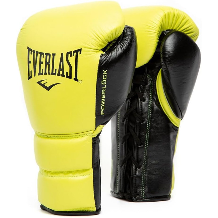 Боксерські рукавички Everlast Powerlock2 Pro неоново-жовті 16 унцій