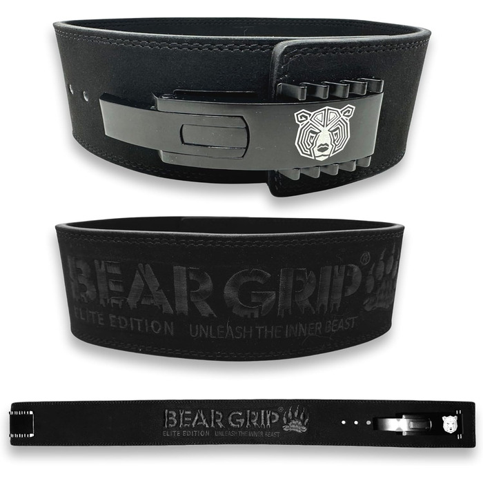 Пояс BEAR GRIP - для важкої атлетики Elite Edition чорний (XS)