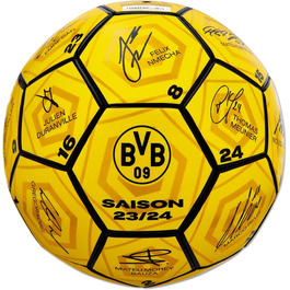 Боруссія Дортмунд Унісекс Молодь BVB Signature Ball 2023/24 Футбол, Жовтий, 5 Одиночний