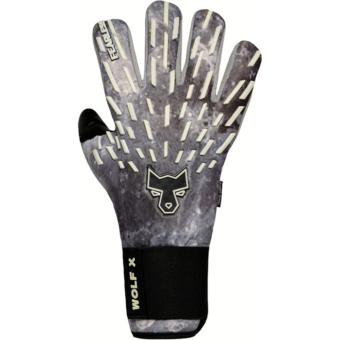 Воротарські рукавички FEARLESS GOALKEEPERS Wolf X – дихаючі, з антиковзким покриттям, негативний крій, відчуття другої шкіри, для дорослих і дітей