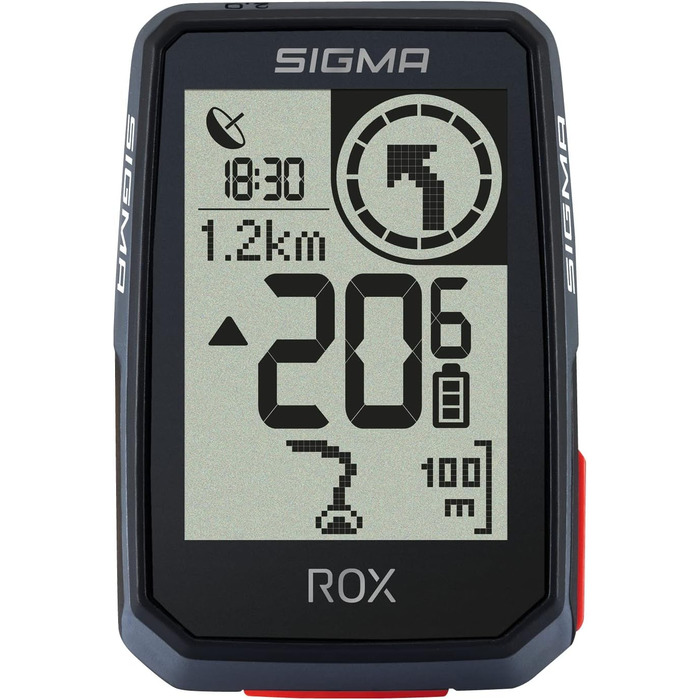 Велосипедний GPS SIGMA ROX 2.0 Navi, захист від бризок, чорний унісекс