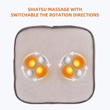 Масажер Snailax Shiatsu 2-в-1 для спини та стоп з підігрівом