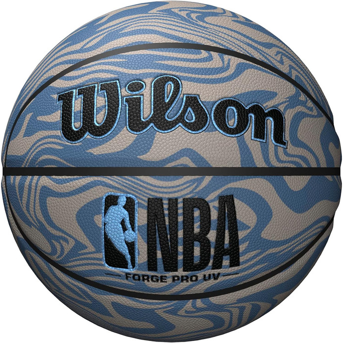 Баскетбольні м'ячі WILSON NBA Forge Series для приміщень/активного відпочинку (розмір 7 - 29.5', Forge Pro, сірий)