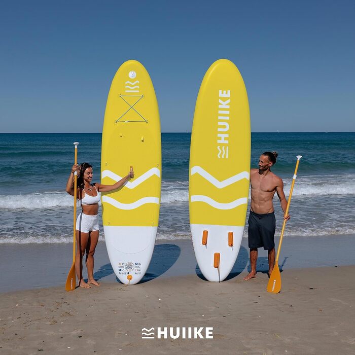 Високоякісні аксесуари для веслування Stand Up - HUIIKE Sup Board, дошка для веслування стоячи з подвійним використанням весла та сидіння для байдарки Веслування стоячи з великою стабільністю Весло для веслування стоячи (жовте)