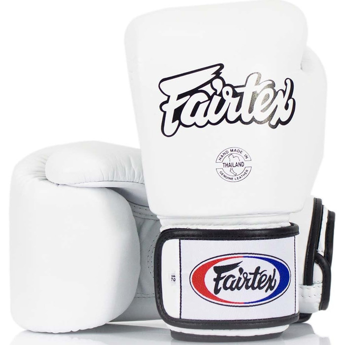 Боксерські рукавички Fairtex, BGV-1, білі, боксерські рукавички ММА Тайський тайський бокс (10 унцій)