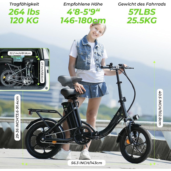 Велосипед Finbike E-bike 16 Fat Tire, акум. 10.4Ah, 4 режими, 88 км