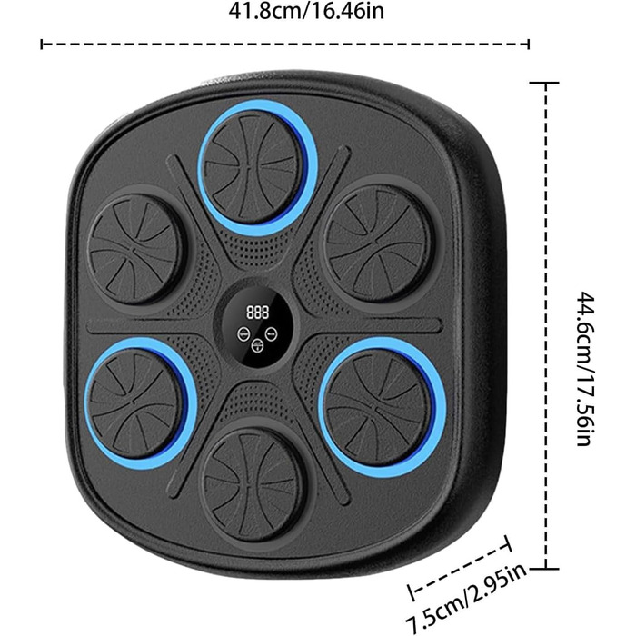 Так Boom Musi Bluetooth боксерський махін, Електронна музика Boxmashine, Розумна музика Boxmashine, Коробка тренувального шлагу обладнання, Настінна мішень Боксерський Mahine (F)