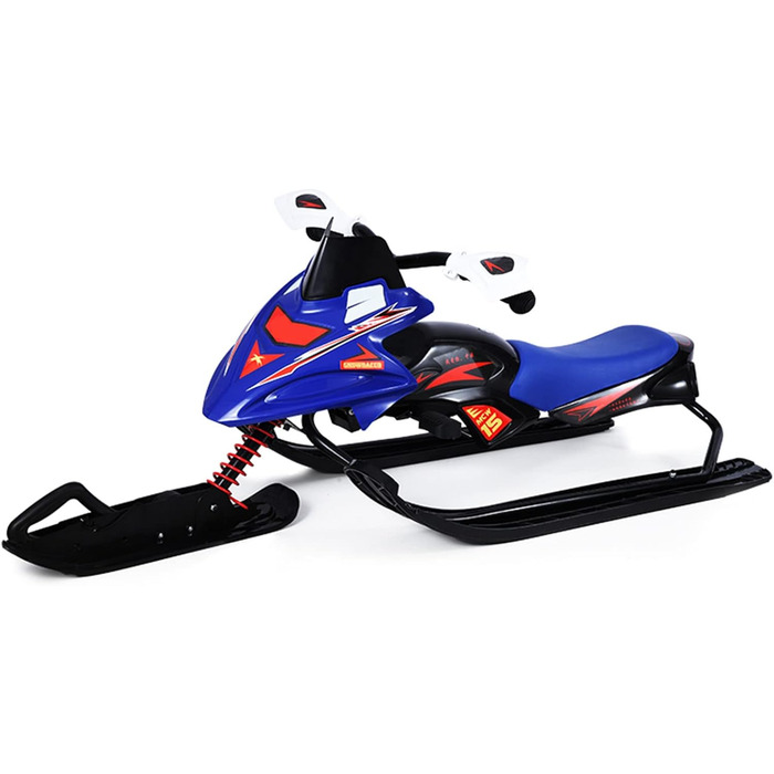 Санки Snow Racer, з кермом, для 2 дітей, червоний/синій, 120/124 см