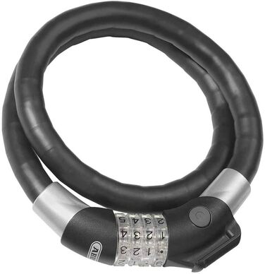 Велозамок ABUS Steel-O-Flex Raydo Pro 1460/85 TexKF з кріпленням, кодовий, 20 мм, рівень захисту 6, чорний
