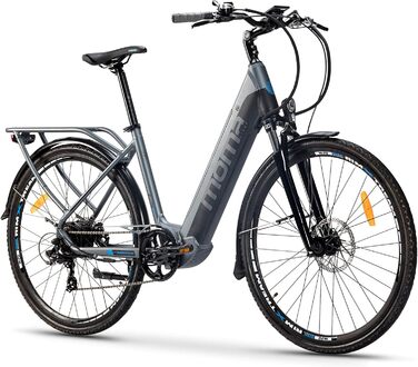 Велосипеди moma EBIKE28 PRO, алюміній, Shimano 7-шв., гідр. дискові гальма, акум. 48 В