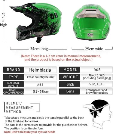 Дитячий і дорослий мотокросовий шолом Fullface для MTB, Downhill, BMX, мотоцикла, з окулярами і рукавичками