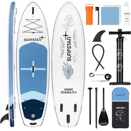 Надувна SUP-дошка Surfstar для дорослих з камеротримачем, ультраширока, зварна технологія, весло та аксесуари, для всіх рівнів