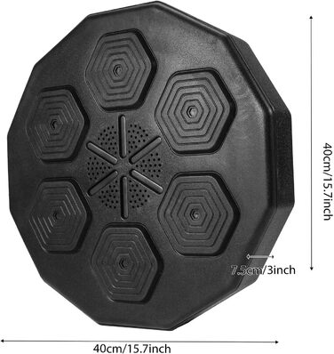 Музична боксерська машина Fulluky, музичний електронний бокс, настінна мішень боксерська машина, з 6 лампами та датчиком Bluetooth, пристрої для тренування боксу з боксерськими рукавичками