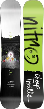 Чоловічі сноуборди Nitro Cheap Thrills 23 All Mountain Urban Freestyle Twin Board Wide (157, багатокольорові)