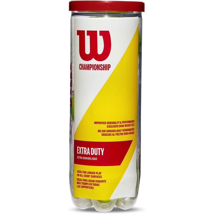 Тенісні м'ячі Wilson Championship Regular & Extra Duty, міцні"