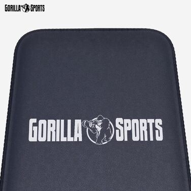 Лава для ваги GORILLA SPORTS - регульована спинка в 8 напрямках і сидіння в 3 напрямках, 156x5114 см, вантажопідйомний, багатофункціональний, з кріпленням на ноги - похила лава, негативна лава, плоска лава, тренувальна лава