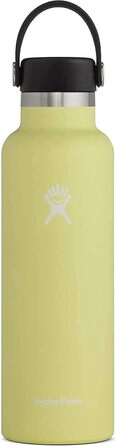 Термобутилка HYDRO FLASK 621 мл з нержавіючої сталі, ізольована спортивна пляшка з герметичною кришкою Flex Cap, стандартна шийка, Pineapple, придатна для миття в посудомийній машині