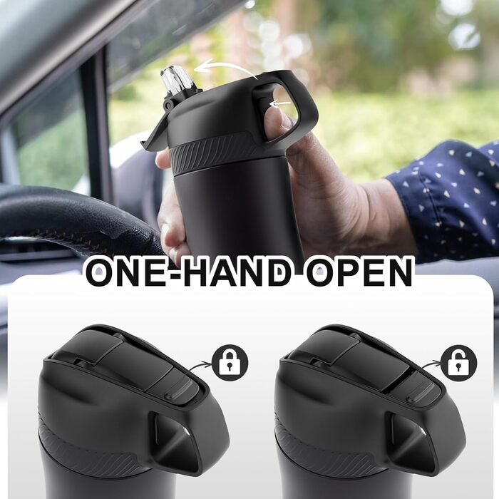 Термобутилка Fjbottle з трубочкою та кришкою, 550/710 мл, нержавіюча сталь, BPA-free, для спорту, подорожей, чоловіків і жінок, герметична