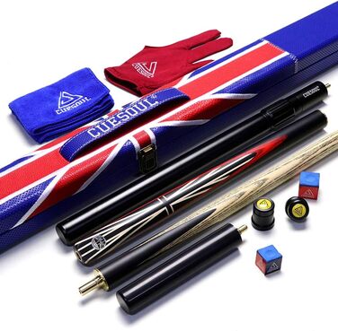 Ручна робота 3/4 Ebony Snooker Cue з дизайном прапора Union Jack (CSSC-GQ-2), 57