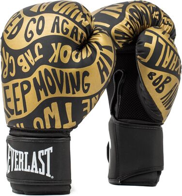 Боксерські рукавички Everlast Spark унісекс чорні/золоті 14 унцій