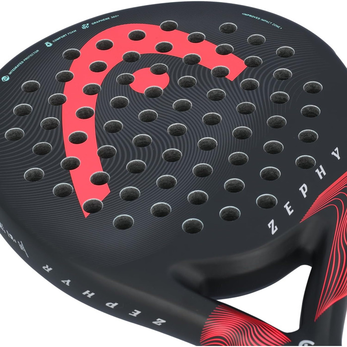 Ракетка HEAD Zephyr Padel One size Чорна/Рожева