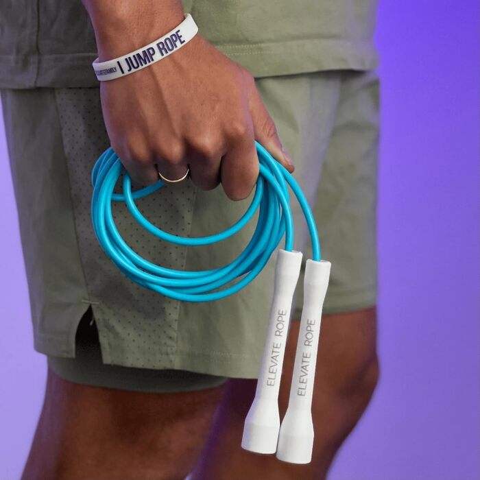 Скакалка Elevate Speed Rope MAX професійна, міцний ПВХ з нейлоновим осердям, 5 мм, довжина до 3 м, надміцні ручки