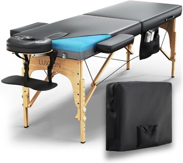 Масажний стіл Luxton Home Premium з піною Memory Foam, складаний, портативний, легкий у встановленні