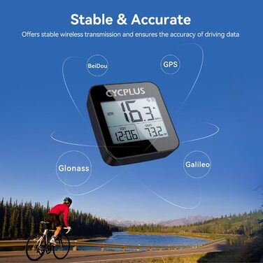 Велокомп'ютер CYCPLUS G1 GPS бездротовий водонепроникний спідометр IPX6