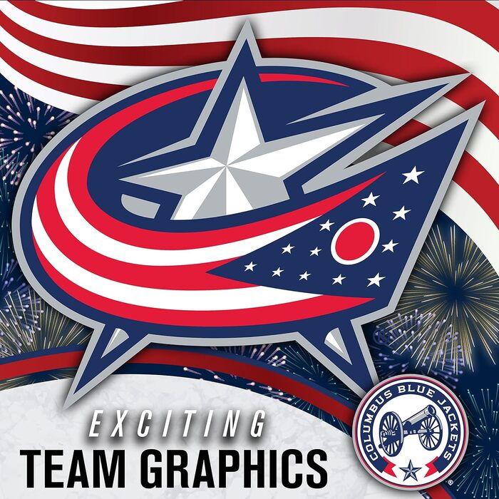 Маска міні-воротаря Franklin Sports NHL - Columbus Blue Jackets, з чохлом