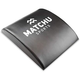 Мат для преса MATCHU, підтримка попереку, антиковзкий, 36x30x7 см, 500 г, піна/штучна шкіра, чорний/білий