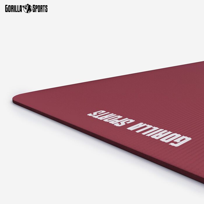Йога-мат GORILLA SPORTS® 190x60/100x1,5 см, нековзкий, без фталатів, з ременем для перенесення, вибір кольору – килимок для фітнесу, спорту та гімнастики