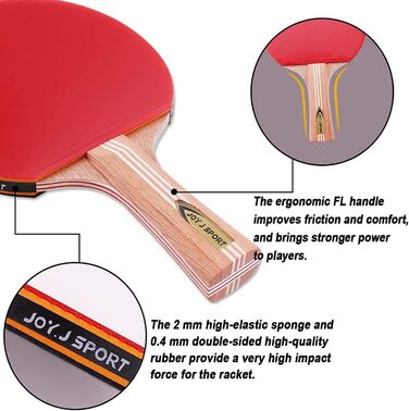 Ракетки для настільного тенісу, набір ракеток для пінг-понгу з 2 ракетками та 3 м'ячами, ракетки для настільного тенісу для початківців та просунутих гравців (Leisure Set) (набір 4 біти)