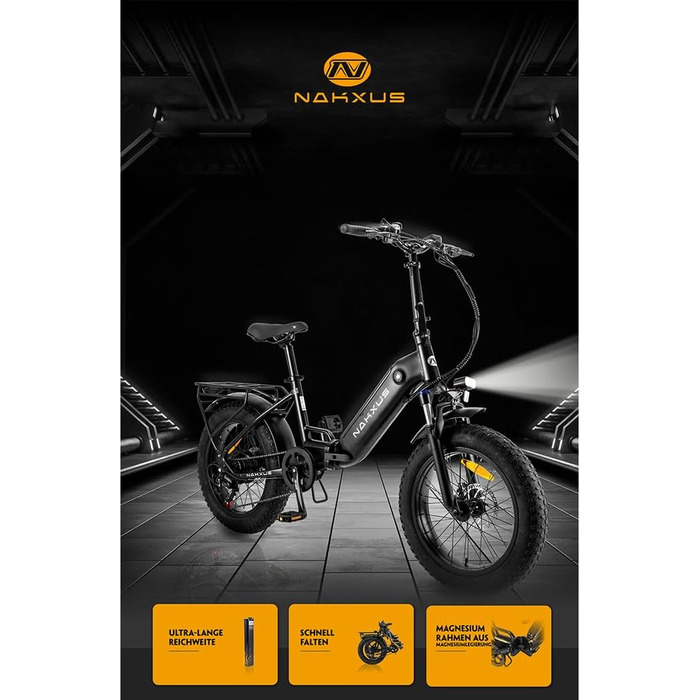 Електровелосипед Nakxus 20F213 E-Bike 20", 250Вт, 36В, 7-шв. Shimano