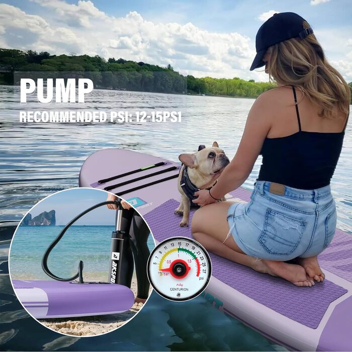 Надувна SUP-дошка AKSPORT з повним комплектом, широка стійка конструкція, нековзке покриття, для підлітків і дорослих