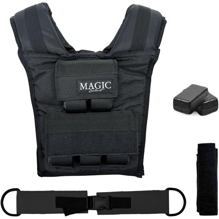 Універсальна обтяжувальна вага-жилет MAGIC SELECT 10 кг, регульована, тканинна, для чоловіків і жінок, для силових тренувань, фітнесу, бігу, червоний